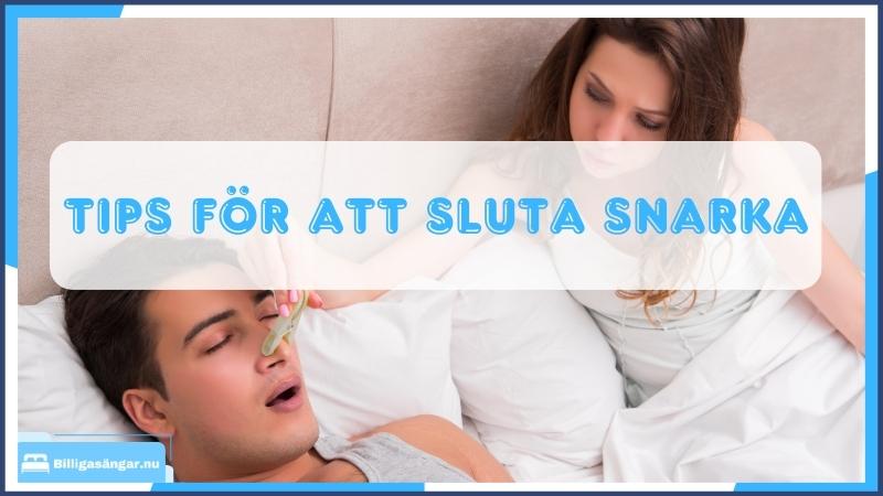 Sluta snarka tips